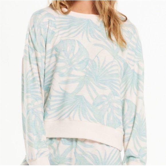 Z Supply Tops - Z Supply Ava Palm Pullover Sweatshirt Size M